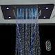 Matte Black Color changing LED Rain&Waterfall Shower Head with Remote Control
