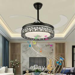 Modern Ceiling Fan Lights with Invisible Blades and Remote Contro 3 Color Change