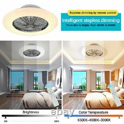 Modern Ceiling Fan with LED Light Remote Control 3 Color Change Fan Lamp Timing