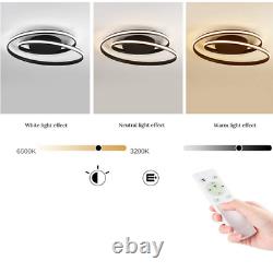 Modern Ceiling Lights LED Lamp Living Room Bedroom Dimmable Remote Control 48W