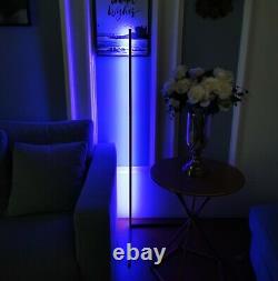Modern Corner LED Floor Lamp Color Changing & Dimmable Black minimalistic