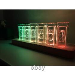 Modern Digital RGB LED Clock Colorful Home Décor Alarm Clock Nixie Tube Style