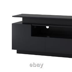 Modern Stylish Functional TV stand with Color Changing LED Lights Universal