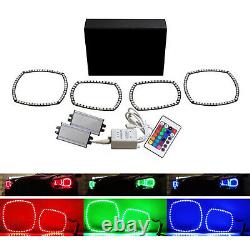 Multi-Color Changing LED RGB Headlight Halo Ring Set For 2011-14 Dodge Charger
