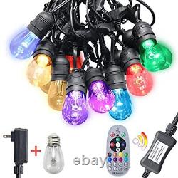 Music Color Changing Outdoor String Lights-Patio Lights 16 LED BulbsAVEV