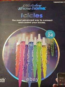 NEVER USED! Holiday Show Home Icicle App Lights 24ct Smart Lights