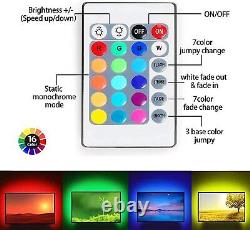 New 2 Set Color Changing LED Strip Lights USB Remote Control 3.28ft Indoor/Outdo