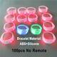 New LED Color Changing Silicone Bracelets With 12 Keys 200 Meter Remote Control