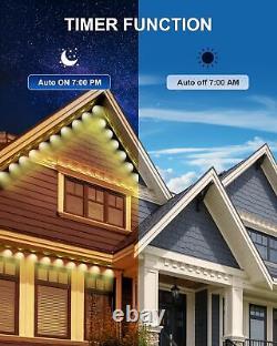 Nexillumi Permanent Outdoor Lights for House, 100ft Smart 100 FT, Multicolor