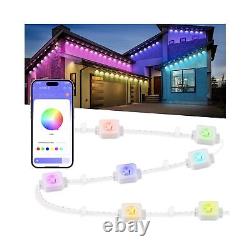 Nexillumi Permanent Outdoor Lights for House, 100ft Smart RGB Plus IC Outside