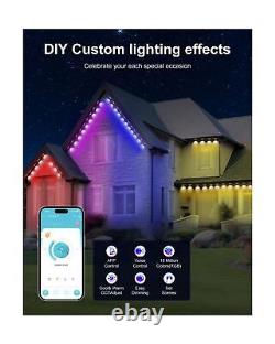 Nexillumi Permanent Outdoor Lights for House, 100ft Smart RGB Plus IC Outside