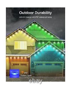 Nexillumi Permanent Outdoor Lights for House, 100ft Smart RGB Plus IC Outside