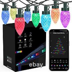 Not Connectable Color Changing Smart Christmas Lights, 78FT 120 LED C9 String L