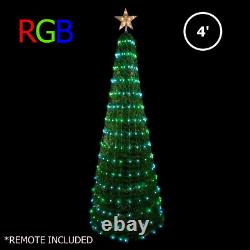Novelty Lights 4' RGB LED Color Changing Dancing Pop-Up Christmas Tree with Remote