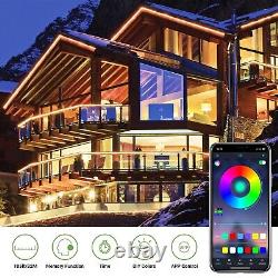 Novostella 105ft (52.5x2) Smart LED Outdoor Rope Light, Music Sync RGB Strip