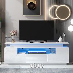 ON-TREND Modern, Stylish Functional TV stand with Color Changing LED Lights
