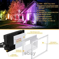 Onforu 6 Pack RGB LED Flood Light Outdoor 500W Equivalent DIY Color Changing
