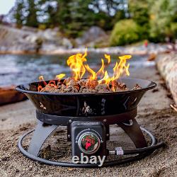 Outdoor Fire Pit Propane Gas Outland Garden Fire bowl Portable with Cover Yard
