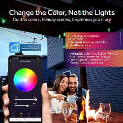Outdoor String Lights 49Ft Smart LED Patio Lights, Color Changing String Light