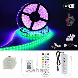 PIR Motion Sensor 10FT 50FT 100FT 150FT Waterproof RGB LED Strip Light 12V PSU