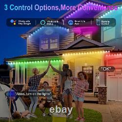 Permanent Outdoor Eaves Lights 72 LED 100ft String Light Smart RGBIC Holiday