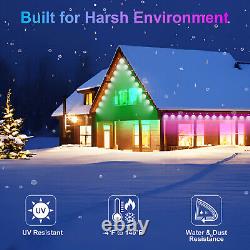 Permanent Outdoor Eaves Lights 72 LED 100ft String Light Smart RGBIC Holiday