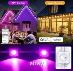 Permanent Outdoor Lights 100ft, Smart RGB Lights with 72 Scene Modes, 60LEDS