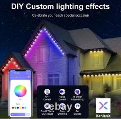 Permanent Outdoor Lights 100ft, Smart RGB Lights with 72 Scene Modes, 60LEDS