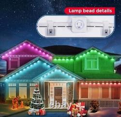 Permanent Outdoor Lights 100ft, Smart RGB Lights with 72 Scene Modes, 60LEDS