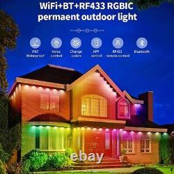 Permanent Outdoor Lights, Smart RGBIC Outdoor Lights with 75 Scene Modes 120FT