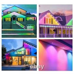 Permanent Outdoor Lights, Smart RGBIC Outdoor Lights with 75 Scene Modes 120FT