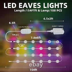 Permanent Outdoor String Lights 150FT, LED Eaves Lights for Party, Christmas Day