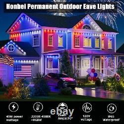 Permanent Outdoor String Lights 150FT, LED Eaves Lights for Party, Christmas Day