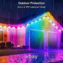 Permanent Outdoor String Lights 150FT, LED Eaves Lights for Party, Christmas Day