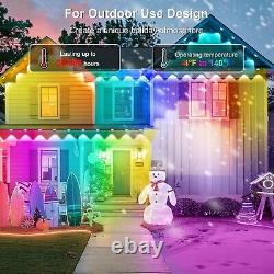 Permanent Outdoor String Lights 150FT, LED Eaves Lights for Party, Christmas Day