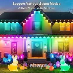 Permanent Outdoor String Lights 150FT, LED Eaves Lights for Party, Christmas Day