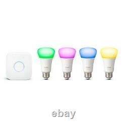Phillips Hue Brand New 471960 White and Color Ambiance 60W Smart LED 4 bulb pack