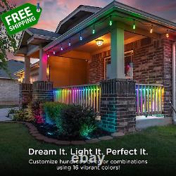 Premium Color Changing String Lights, 48Ft Black Cord, 24 Shatterproof Acrylic B