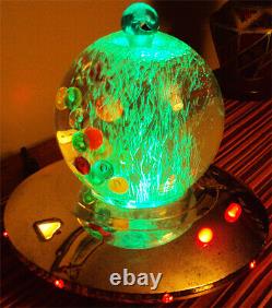 RARE Vintage Spencer Gifts Alien Flying Saucer LED Color Changing Bubble Light