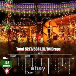 RGB 128 Function 16 Color Christmas Lights 52FT 504LED RGB color changing