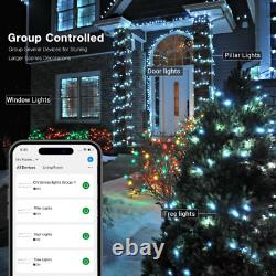 RGB Christmas Tree Lights 196ft 600 LED Smart WiFi Color Changing, App controlled