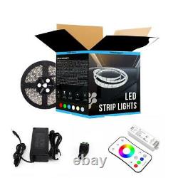 RGB LED Strip Lights 12V LED Tape Light with DC Connector-126 Lumens/ft. (KIT)