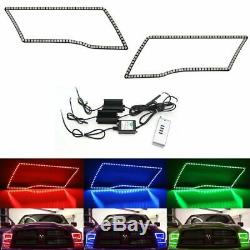 RGB Multi-Color LED Angel Eye Halo Rings For 2009-17 Dodge RAM Truck withRemote