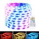 RGB Rope Lights Outdoor Waterproof, 100ft LED Strip Light Color Changing 5050 RF