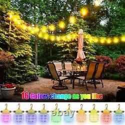 RIUVAO 100ft LED Color Changing RGBW Construction String Lights, 150W 15000LM