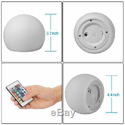 Rechargeable LED Ball Light RGBW Glow Ball Wireless NIght Light IP65 Waterproof