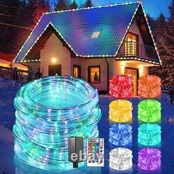 Rope Lights Outdoor 49ft 150 Led String Lights 17 Color Changing Rope Light Wate