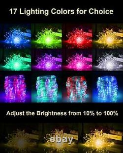 Rope Lights Outdoor 49ft 150 Led String Lights 17 Color Changing Rope Light Wate