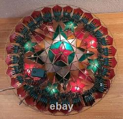 SET OF 2 VINTAGE Christmas Capiz Parol LED Filipino Lantern Star 21 Beautiful