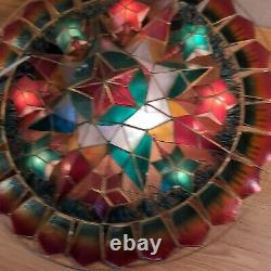 SET OF 2 VINTAGE Christmas Capiz Parol LED Filipino Lantern Star 21 Beautiful